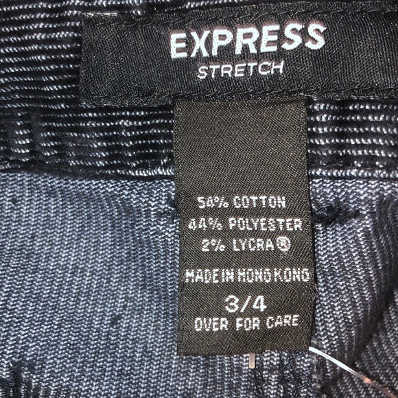 Express Corduroy Pants Black 3/4 - Picture 7 of 7